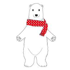[LINEスタンプ] チャーミングなしろくまくん 