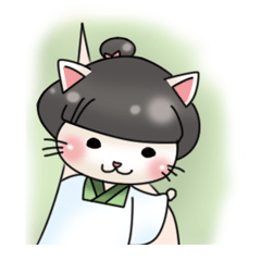[LINEスタンプ] 割烹着を着た女将ネコ 