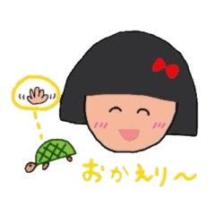[LINEスタンプ] リボン少女とおカメちゃん 