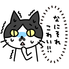 [LINEスタンプ] 心の声だだ漏れ白黒猫のチョビ 