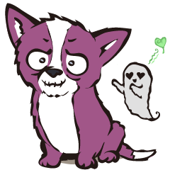 [LINEスタンプ] ホラーコーギー