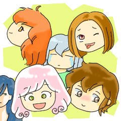 [LINEスタンプ] 目を見てくれない彼女たち・・・ 