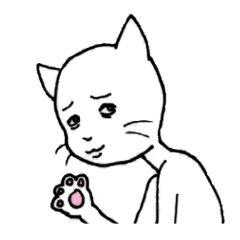 [LINEスタンプ] 薄幸ネコ fetchpriority=high