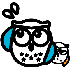 [LINEスタンプ] 母子ふくろう 