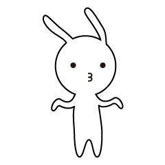 [LINEスタンプ] 素うさぎ 