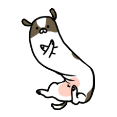 [LINEスタンプ] 長めの犬 