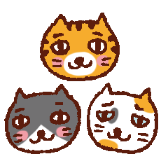 [LINEスタンプ] 3 gatos 