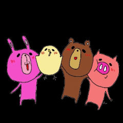 [LINEスタンプ] ぶたさんと愉快な仲間たち 