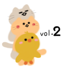 [LINEスタンプ] ピヨコとニャンコの使える一言・2 