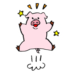 [LINEスタンプ] ぽっちゃりブタさん 