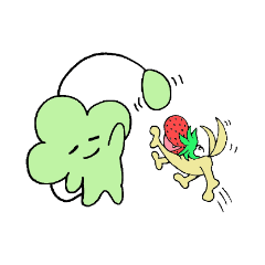 [LINEスタンプ] 苺の妖精イチゴ犬 