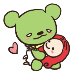 [LINEスタンプ] うだつの上がらないクマに友達ができたよ fetchpriority=high