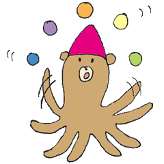 [LINEスタンプ] たこくまちゃんのゆるめなまいにちスタンプ