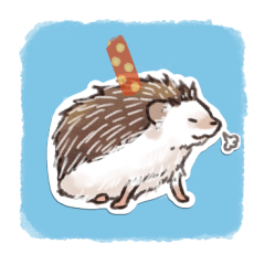 [LINEスタンプ] ぺたっとはりねずみ 