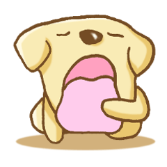 [LINEスタンプ] なまけているラブラドールレトリバー 