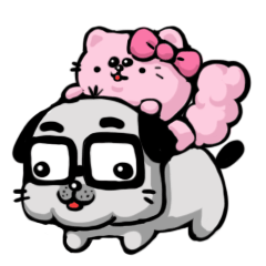 [LINEスタンプ] 犬猫生活 