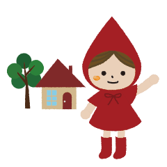 [LINEスタンプ] The Little Red Riding Hood 