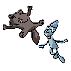 [LINEスタンプ] ブリキと猫 