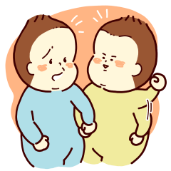 [LINEスタンプ] ふたご絵日記 双子育児スタンプ 