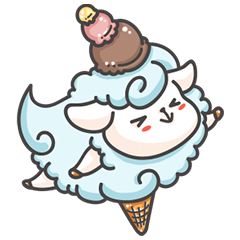 [LINEスタンプ] アイスクリーム羊の赤ちゃん、クリミン 