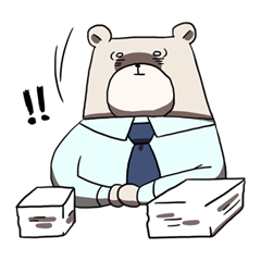 [LINEスタンプ] しゃちくま 