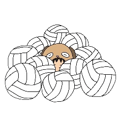 [LINEスタンプ] 博多犬とバレーボール 