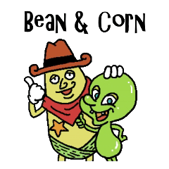 [LINEスタンプ] ビーン＆コーン