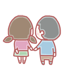 [LINEスタンプ] ツインテールとボウズ 
