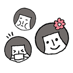 [LINEスタンプ] 顔ガール