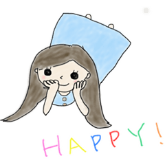 [LINEスタンプ] いつも、いつでも、女の子 