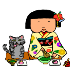 [LINEスタンプ] ふくこさん と サバトラネコ 2 