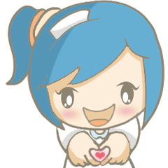 [LINEスタンプ] Hello~I am May Blue~is a little nurse~ fetchpriority=high