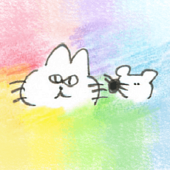[LINEスタンプ] 態度のでかいねずみと目つきの悪いねこ 