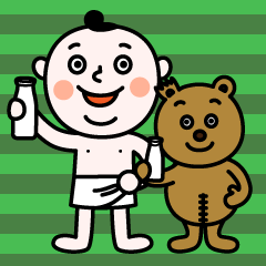 [LINEスタンプ] ネイネイ君と小ぐまの日常 