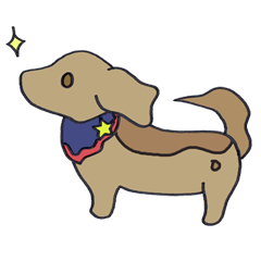 [LINEスタンプ] うちのながいいぬ 