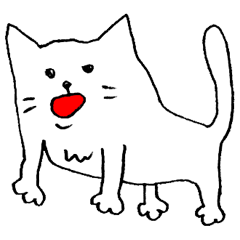 [LINEスタンプ] ゆるホワイトキャット 