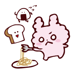 [LINEスタンプ] ウサギのむしゃり！ 