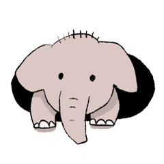 [LINEスタンプ] んばぁ！素的なゾウさん 