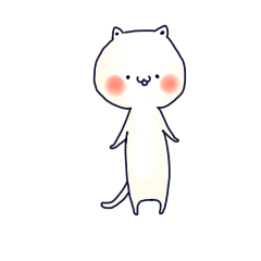 [LINEスタンプ] 白ねこのスタンプ 