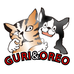 [LINEスタンプ] GURI＆OREO   "おかしな二人" 