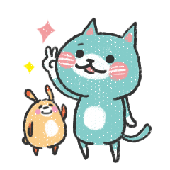[LINEスタンプ] Buruko cat ＆ Ponka rabbit fetchpriority=high