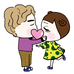 [LINEスタンプ] カップル 