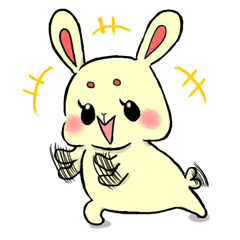 [LINEスタンプ] ハイテンションウサギ ピョンコ 