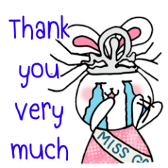 [LINEスタンプ] Miss Go, the rabbit (English) Ver.1 