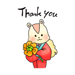 [LINEスタンプ] もふもふしたリス 