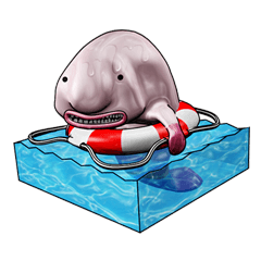[LINEスタンプ] Blobby ＆ Jealousy the strange fish 