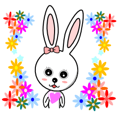 [LINEスタンプ] ラブリーうさぎ リリィの日記2 