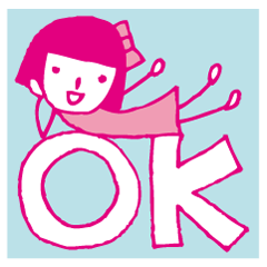 [LINEスタンプ] ピンク色の女の子 