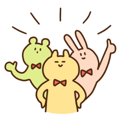 [LINEスタンプ] 3色の動物たち 
