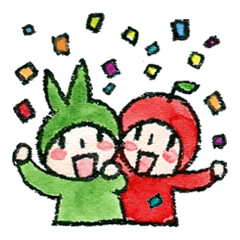 [LINEスタンプ] りんごとうさぎ fetchpriority=high